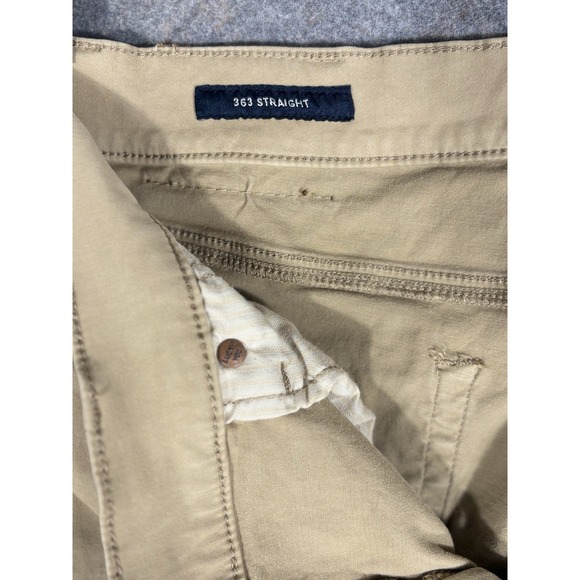 Lucky Brand 363 Straight Pants Mens 31x32 Khaki Beige Stretch Casual Cotton - Picture 4 of 10